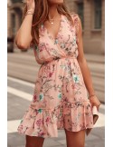 Delicate, powdery floral dress PR3187 - Online store - Boutique